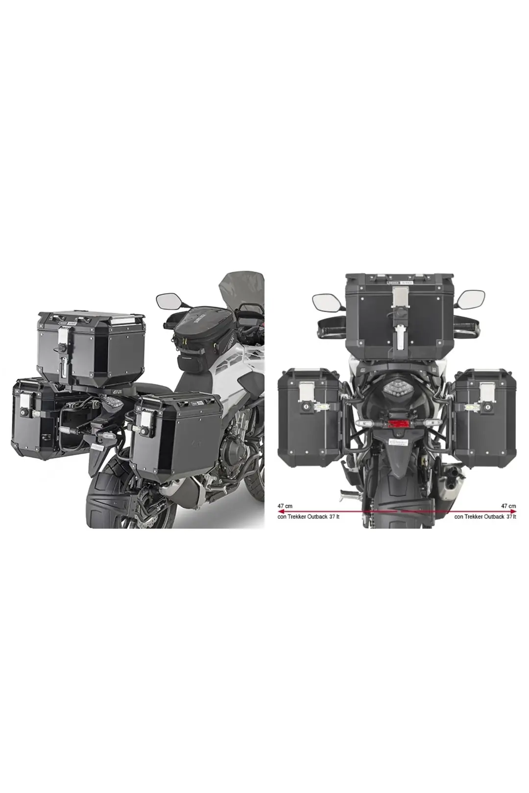 GIVI PLO1171CAM HONDA CB 500 X (19-23) - NX 500 (24-25) YAN ÇANTA TAŞIYICI