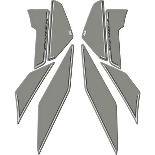 GP Kompozit Honda Forza 250 2018-2024 Uyumlu Yan Alt Ayak Pad Gri