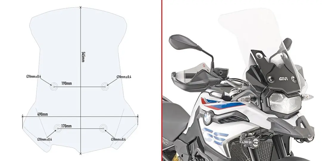 Givi D5127ST BMW F 750 GS - F 850 GS (18-19) Rüzgar Siperlik