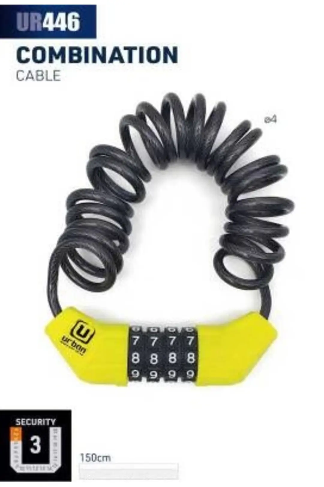 Urban Securıty Ur446 Şifreli Halat Kilit