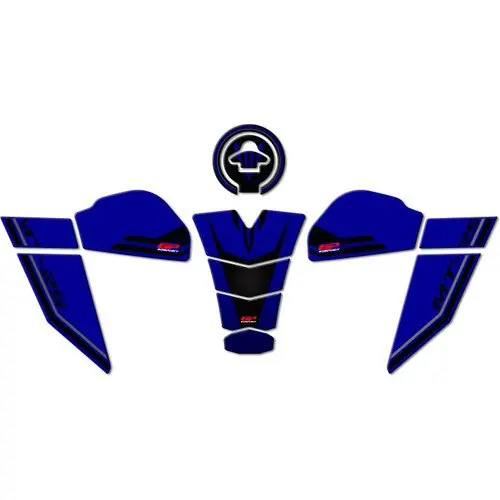 GP Kompozit Yamaha MT-25 2020-2024 Uyumlu Tank Pad Seti Mavi