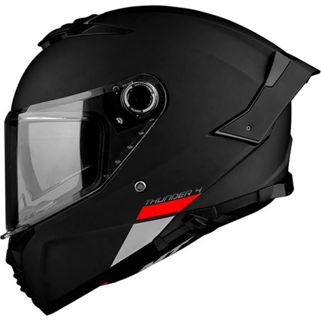 Mt Thunder 4 Solid A1 Matt Full Face Motosiklet Kaskı - Mat Siyah