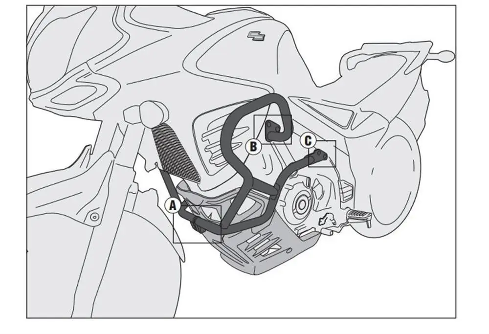 Kappa KN3101 Suzuki Dl 650 V-Strom (11-20) Koruma Demiri