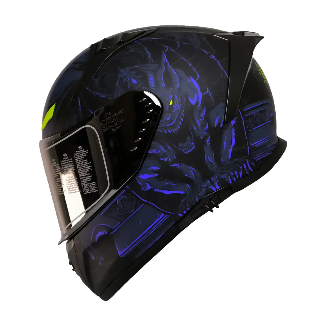 Mts Pro Helmets M-801 Snake Full Face Motosiklet Kaskı - Mision Blue