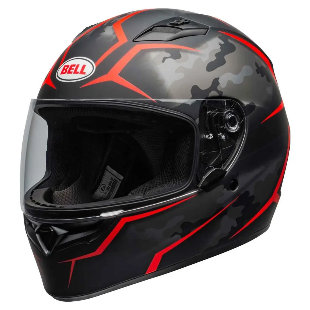 Bell Ps Qualifier Stealth Matt Black - Red Full Face Motosiklet Kaskı