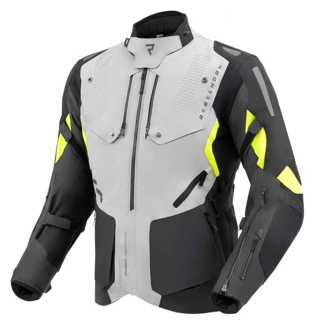 Rebelhorn Hiker IV Lady Kadın Motosiklet Montu - Siyah - Gri - Sarı