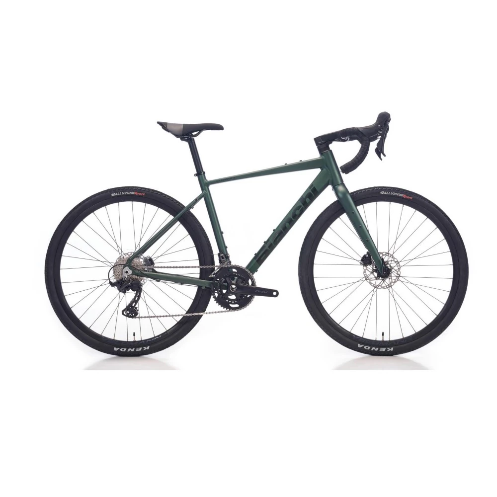 Bianchi Nirone 7 Disc GRX820 28 jant Gravel Bisiklet - Yeşil, Koyu Grafit