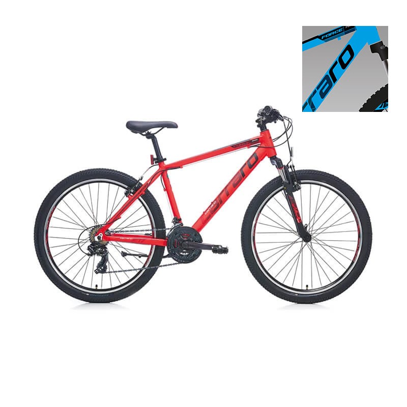 Carraro Force 600 43 Kadro (Mat Açık Mavi, Siyah, Gümüş) 26 jant Dağ Bisikleti