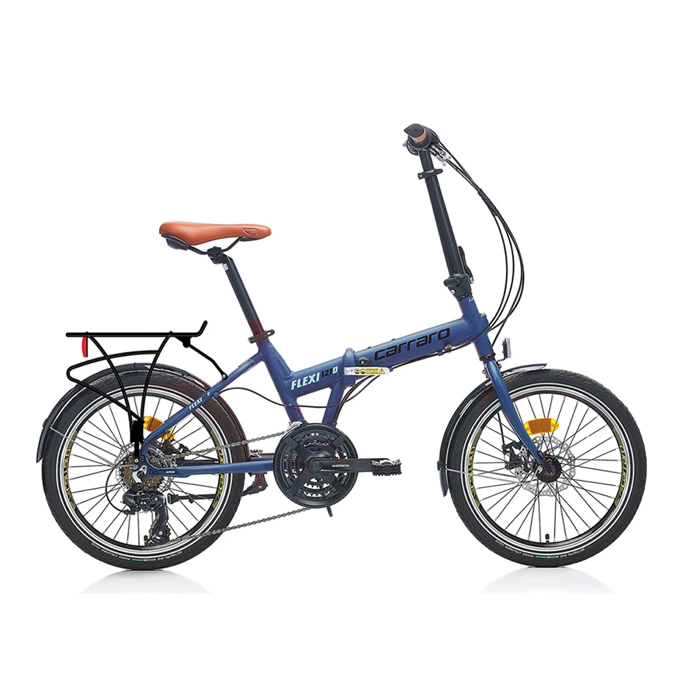 Carraro Flexi 121D 20 jant Katlanabilir Bisiklet (Mat Navy, Mavi, Siyah, Kahve)
