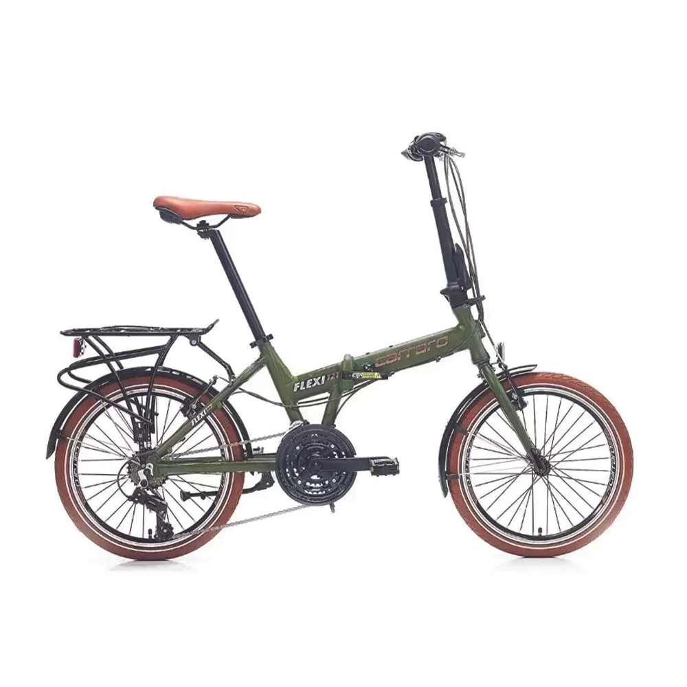 Carraro Flexi 121 20 jant Katlanabilir Bisiklet - Matte Khaki, Black, Copper