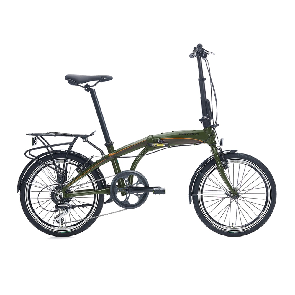 Carraro Flexi 108 20 jant Katlanabilir Bisiklet - Matte Khaki, Black, Orange
