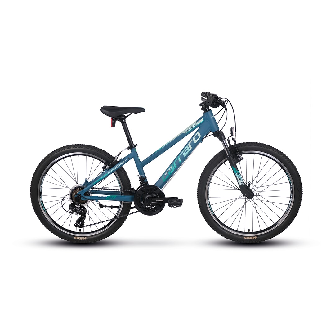 Carraro Force 401 24 jant Çocuk & Dağ Bisikleti - Matte Turquoise, White