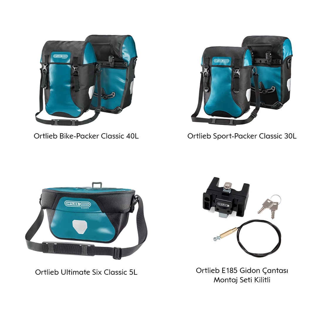 Ortlieb Packer Classic Çanta Seti PCKR3030 - Petrol