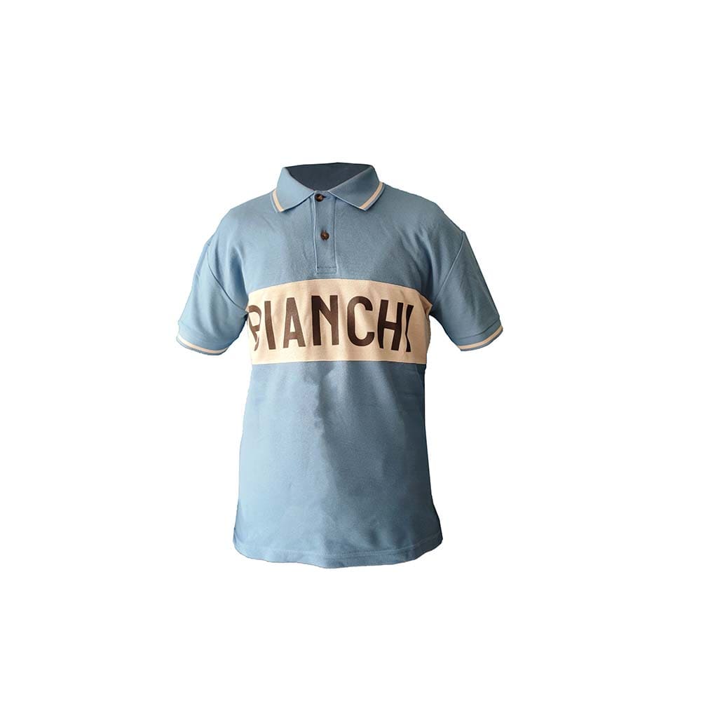 Bianchi Polo Eroica Erkek T-Shirt - Açık Mavi, Krem