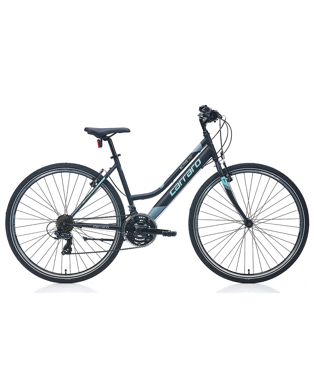 Carraro Active 282 28 jant Şehir & Tur Bisikleti 40 Kadro (Mat Siyah, Koyu Gri, Turkuaz)