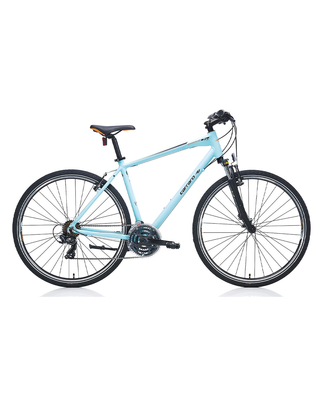 Carraro Sportive 220 28 jant Şehir & Tur Bisikleti - Matte Light Blue, Black, Orange
