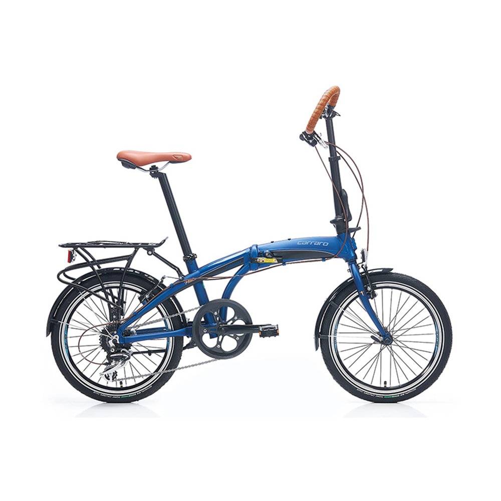 Carraro Flexi Comfort 20 jant Katlanabilir Bisiklet - Matte Navy Blue, Glossy Black