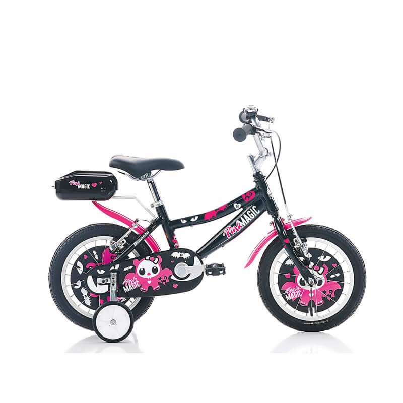 Bianchi Pink Magic 14 jant Çocuk Bisikleti (Fuşya Siyah Beyaz)
