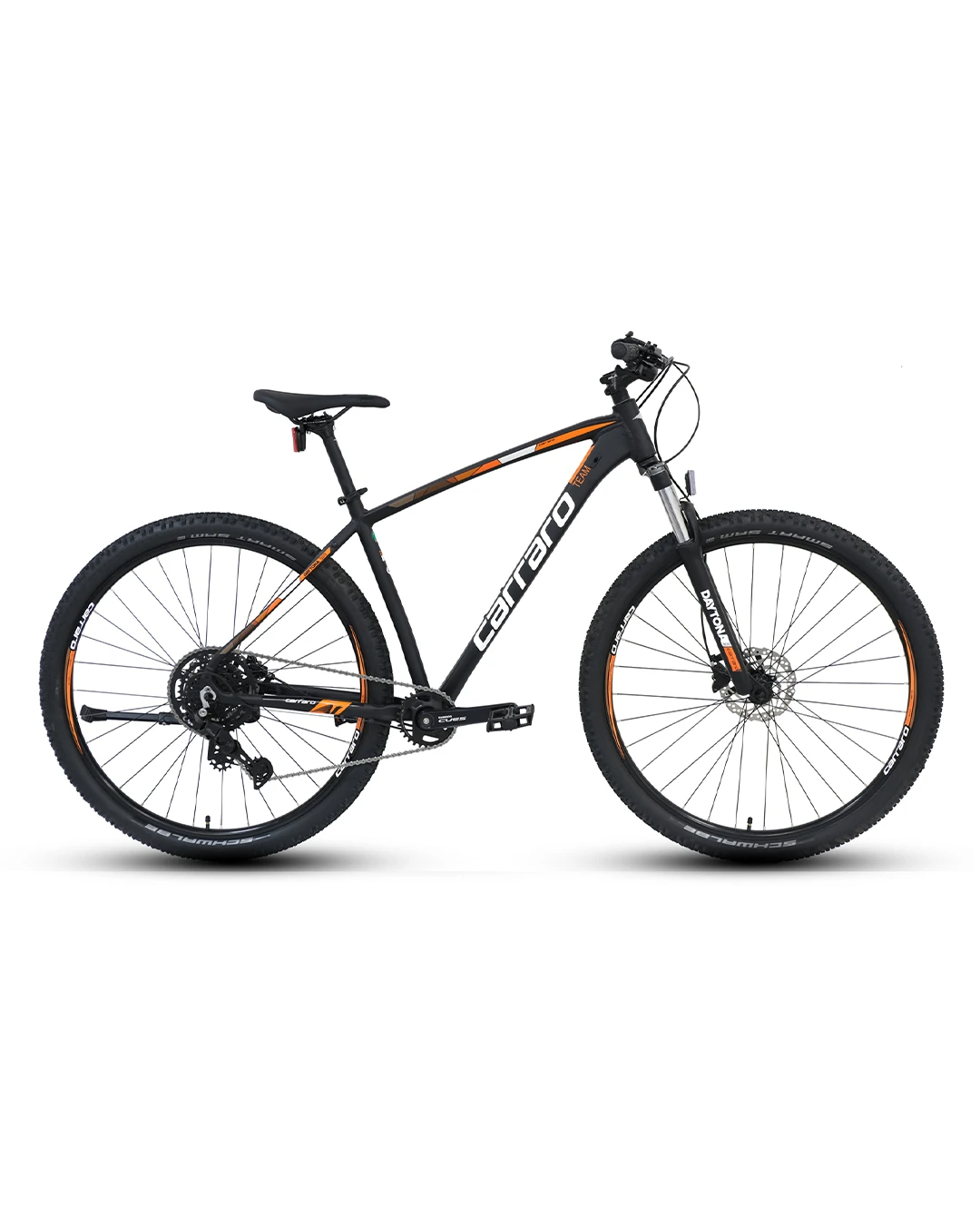 Carraro Daytona 909 29 Jant 9 Vites Hidrolik Disk Fren Dağ Bisikleti 48 Kadro (Mat Siyah Beyaz Turuncu)