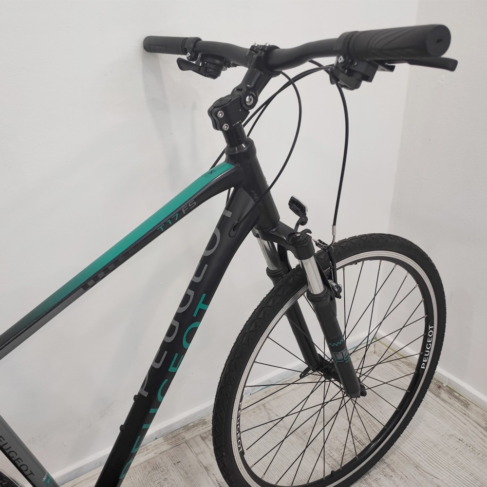 Peugeot T17FS (Outlet) Şehir & Tur Bisikleti (Mat Siyah, Yeşil, Gri) 47 Kadro