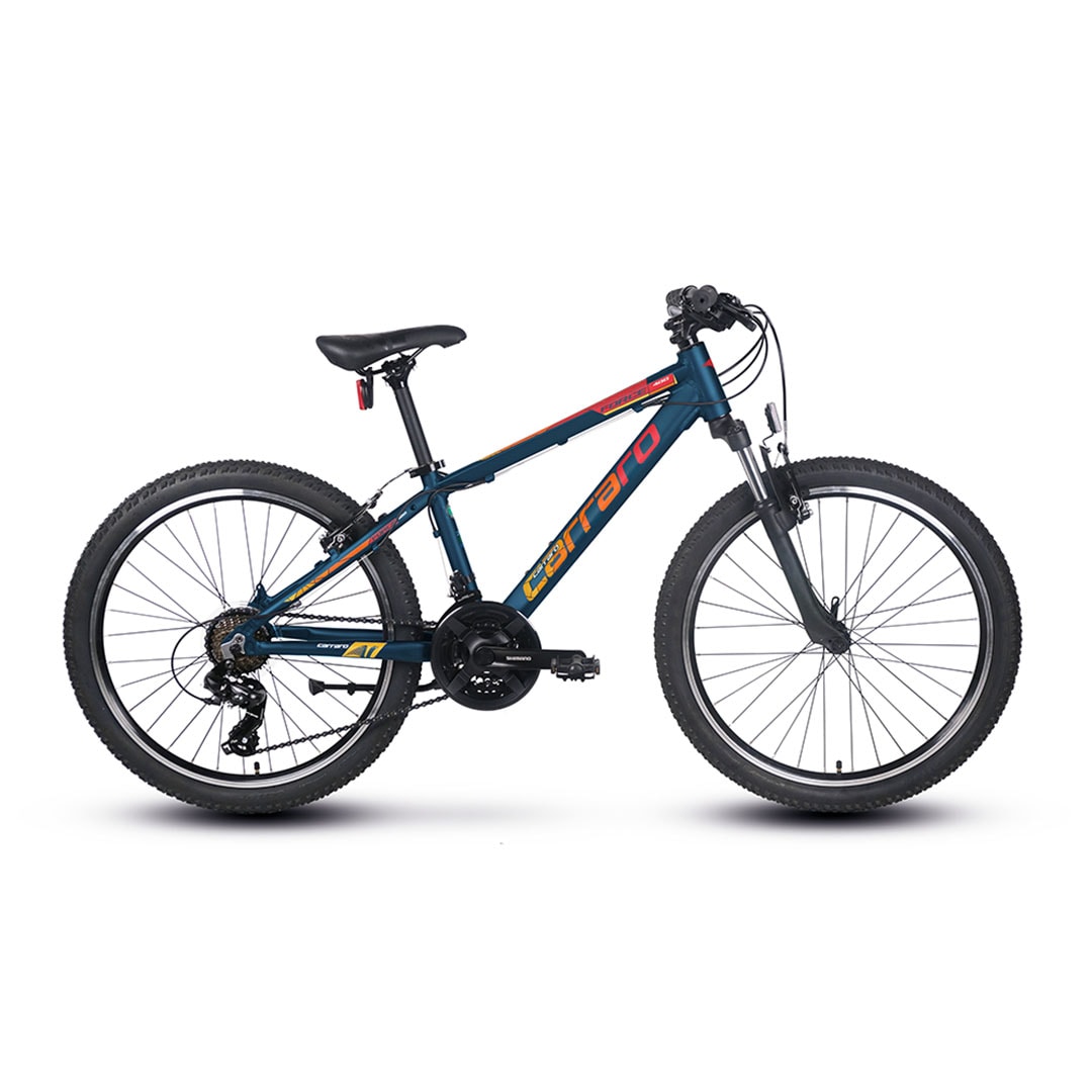 Carraro Force 400 21 Vites 24 jant Dağ Bisikleti - Matte Petrol, Red, Orange