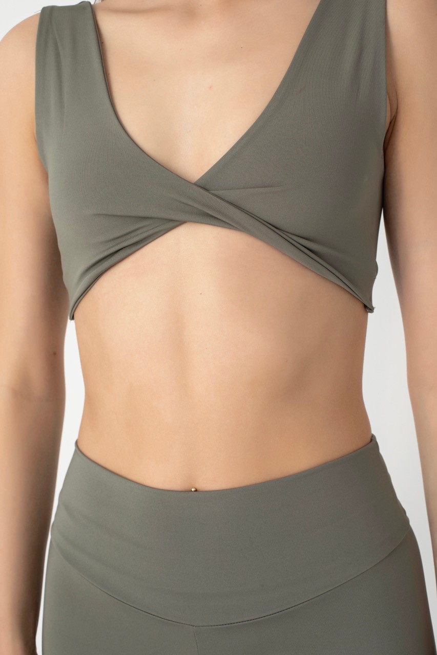 Comfortlux Haki Crop