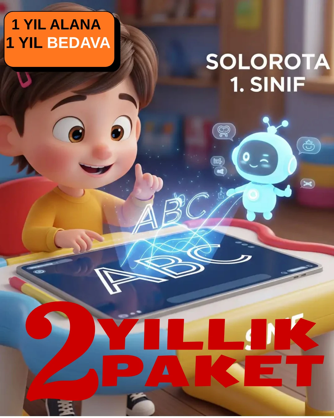SOLOROTA 2 YILLIK Okula Başlıyorum PREMIUM Paketi (1. Sınıf)