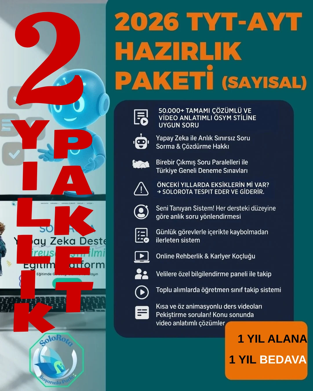 TYT AYT 2 YILLIK SAYISAL PREMIUM PAKET