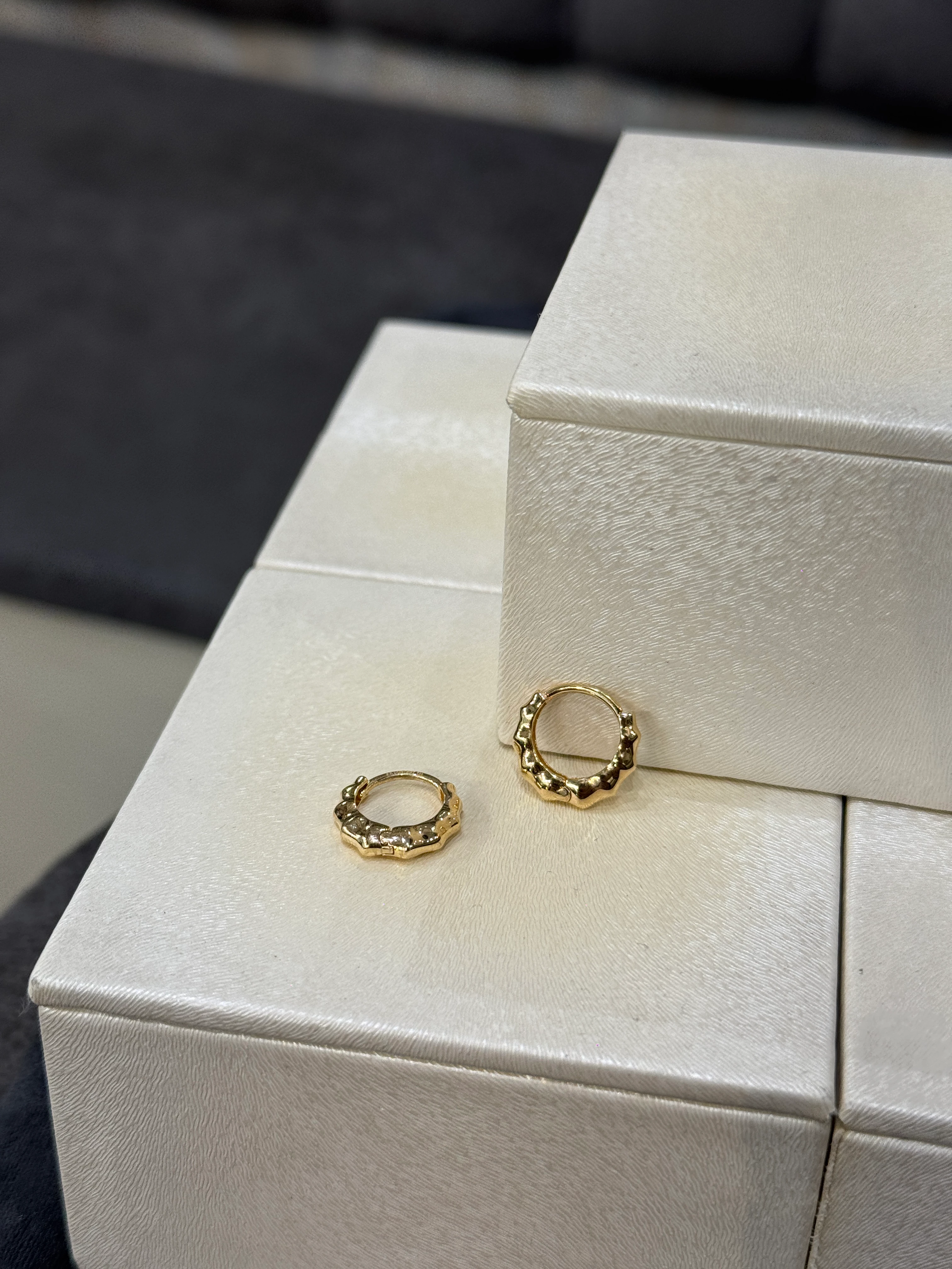 8 AYAR ALTIN BAMBU HALKA KÜPE