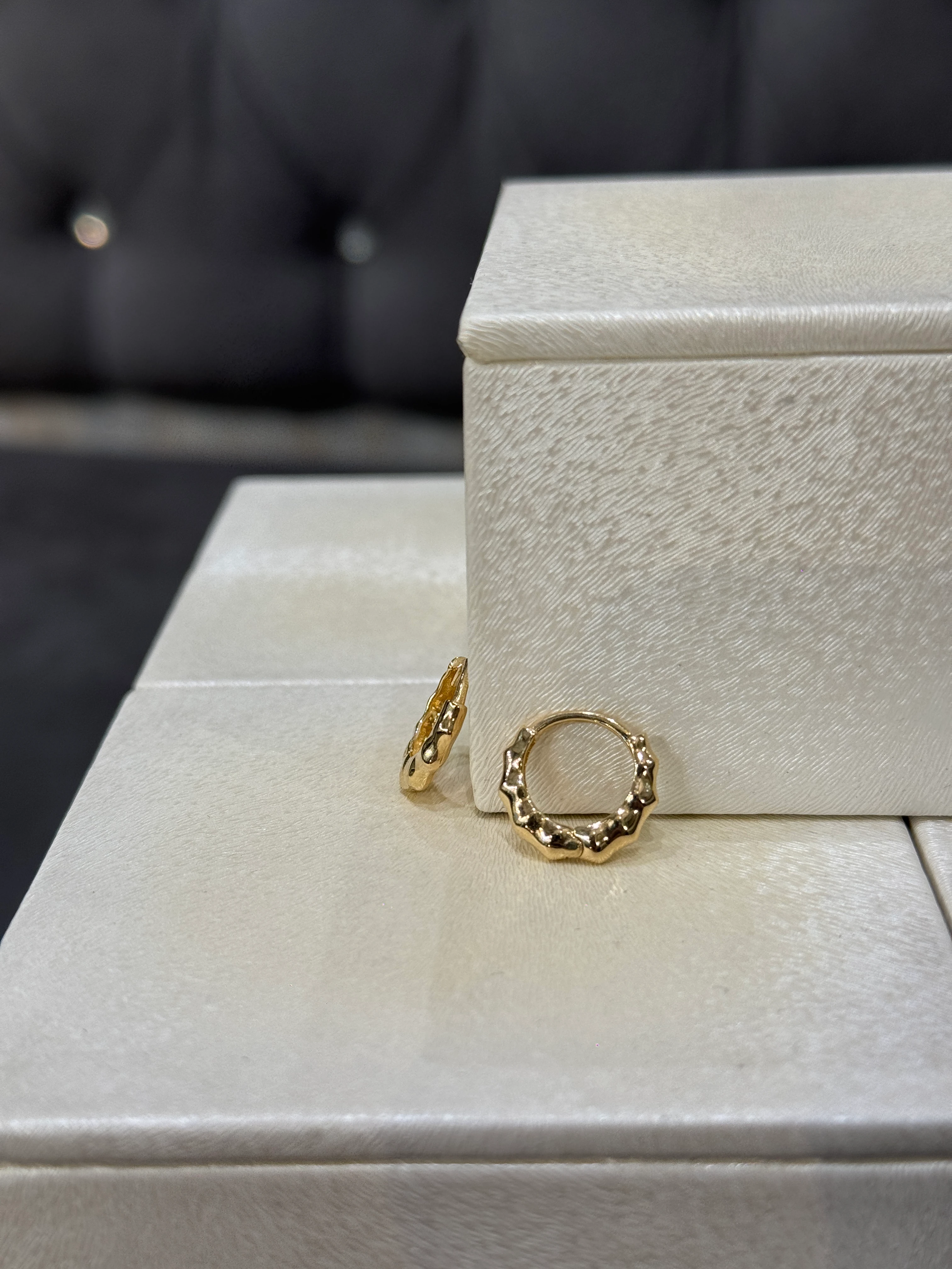 8 AYAR ALTIN BAMBU HALKA KÜPE