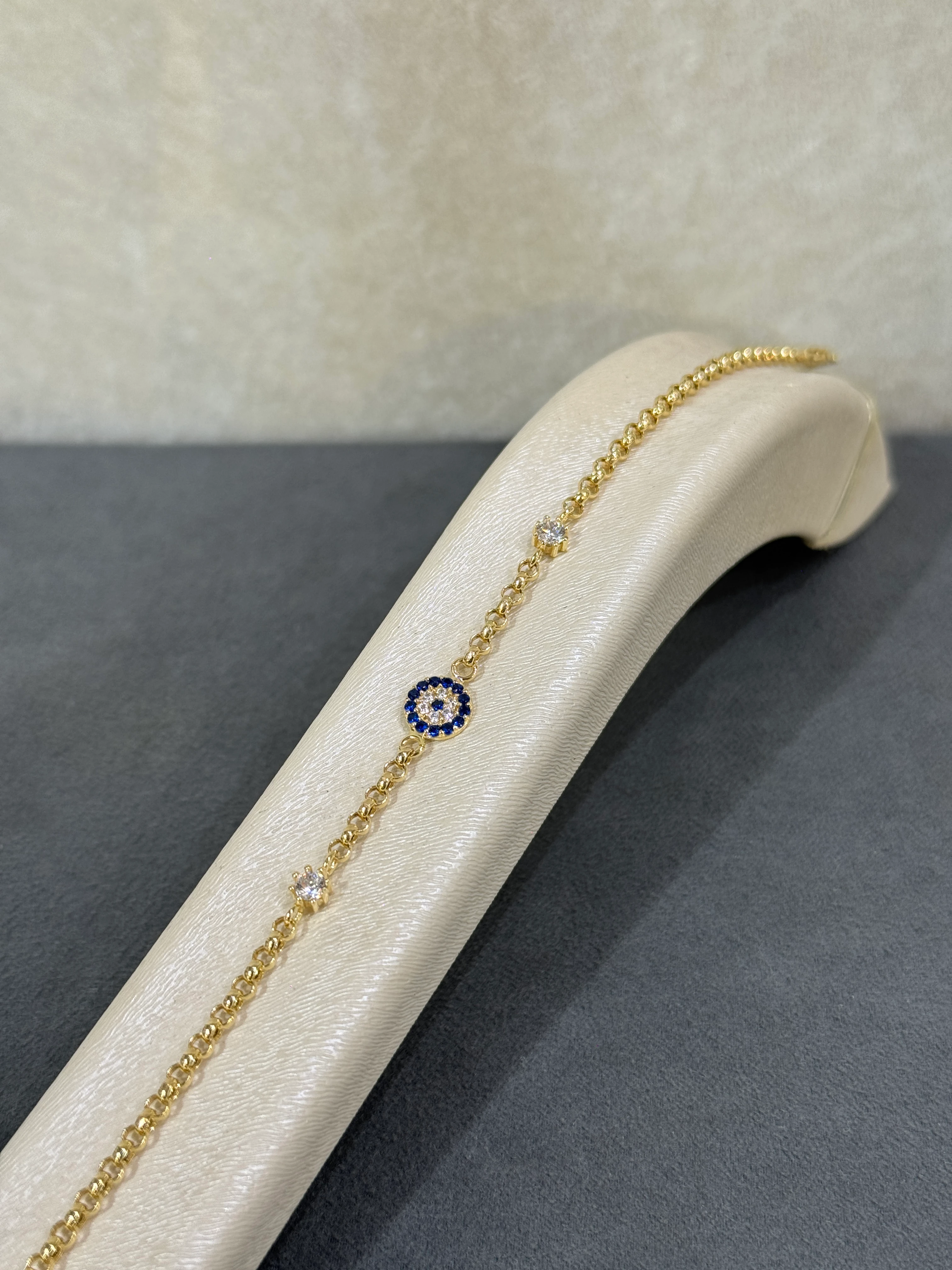 8 AYAR ALTIN NAZAR BONCUKLUI TAŞLI BİLEKLİK