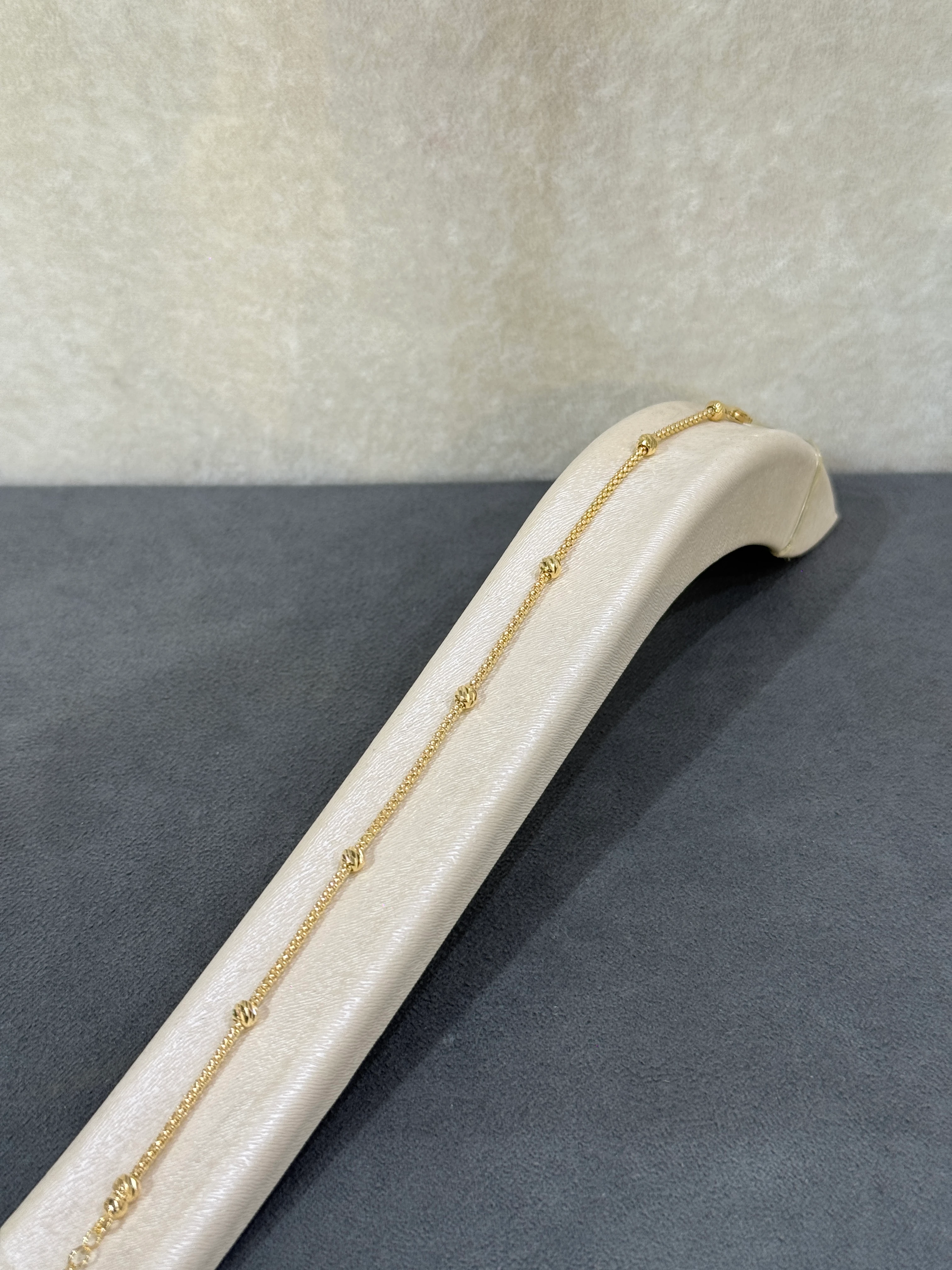 8 Ayar Altın Popcorn Zincirli Dorika Bileklik