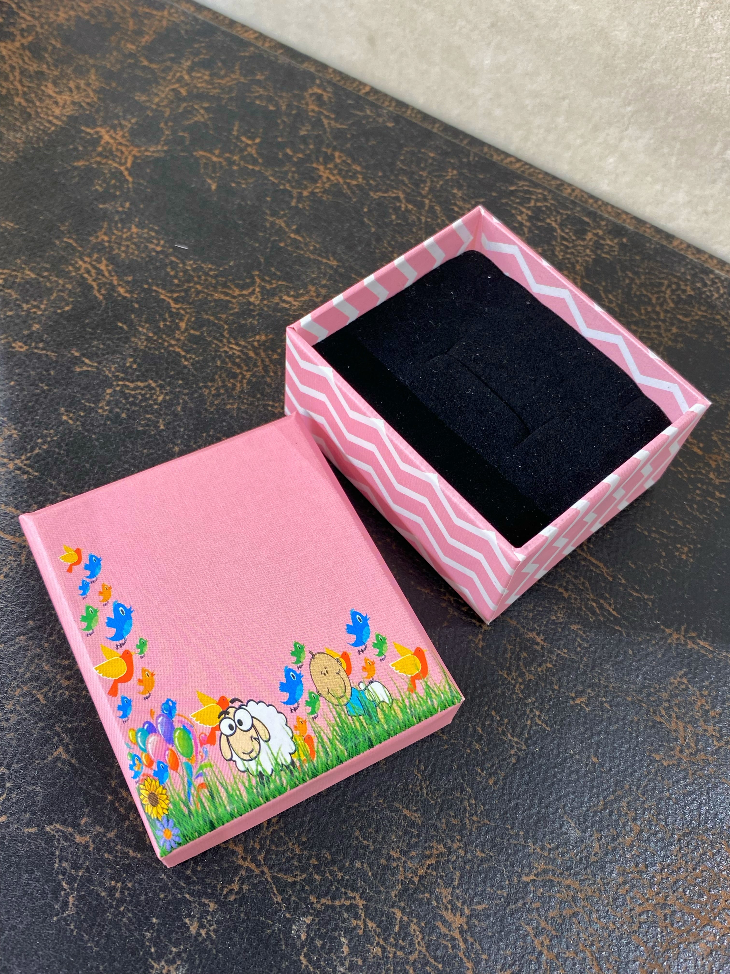 8 AYAR ALTIN MOR TAŞLI KELEBEKLİ ÇOCUK KÜPESİ