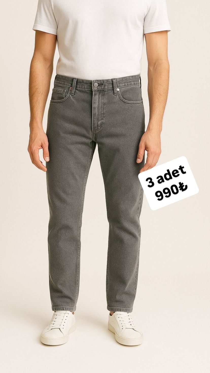 Gri Erkek Kot Pantolon