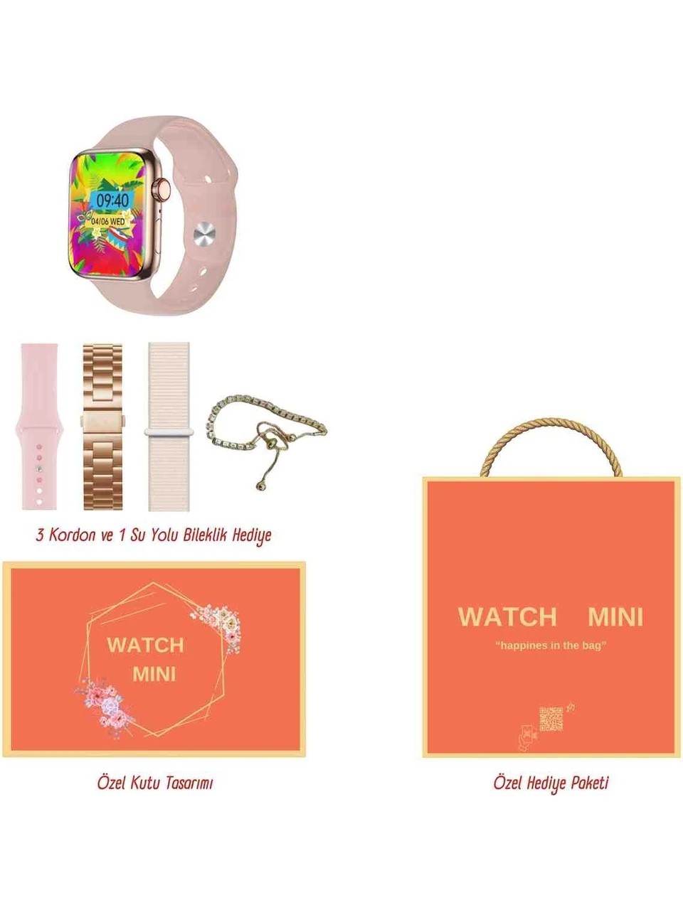 Harvox Watch 10 Mini Akıllı Saat (Valentine Edition)