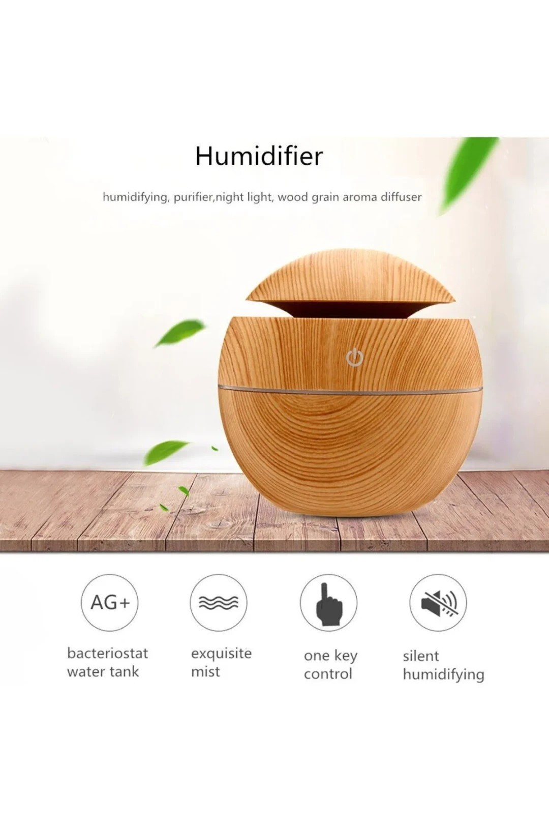 Round Wood Hava Nemlendirici Humidifier