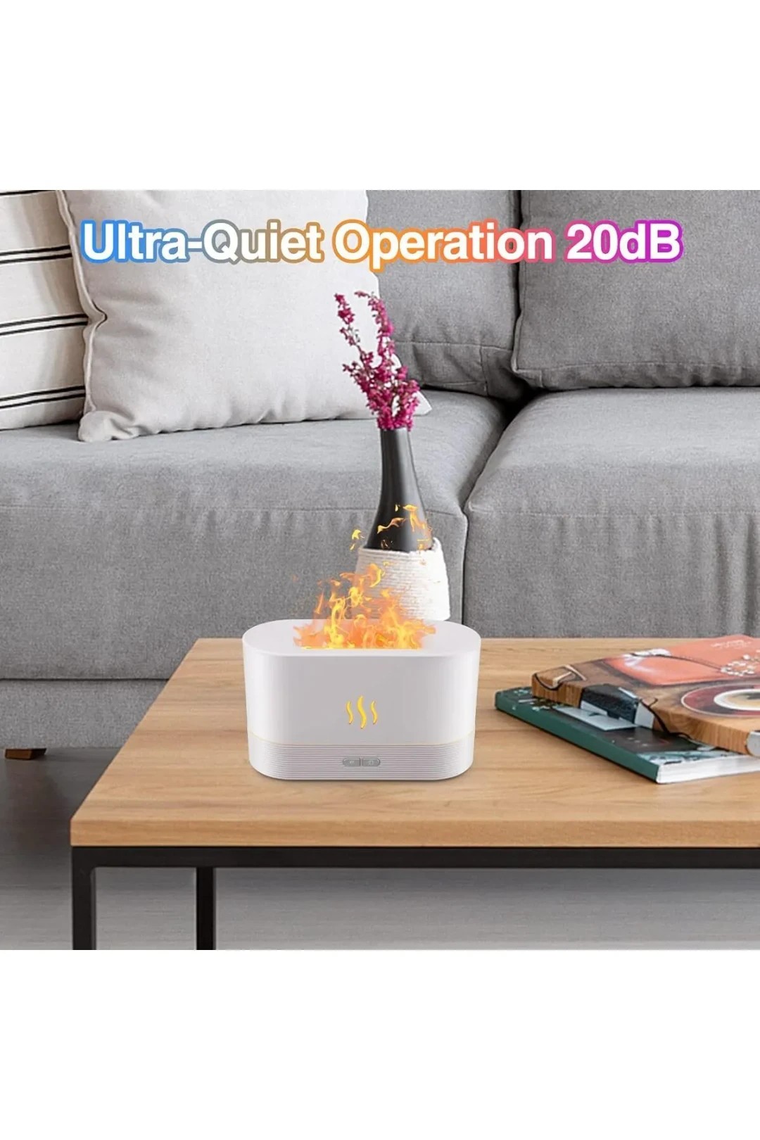 Alev Efektli Ultrasonik Hava Nemlendirici Humidifier (Mini Şömine)