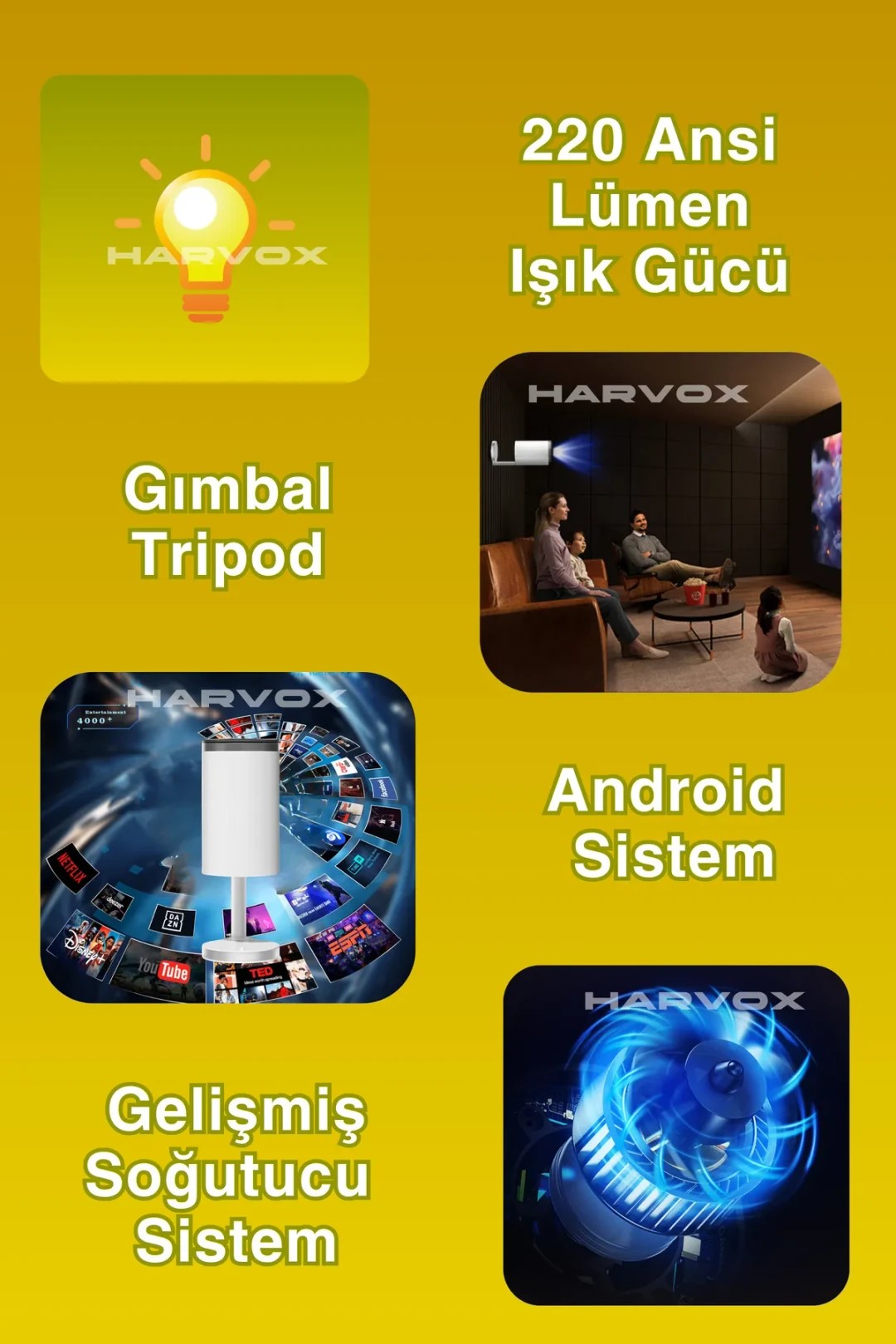 Harvox Apollon T1 Projeksiyon Cihazı