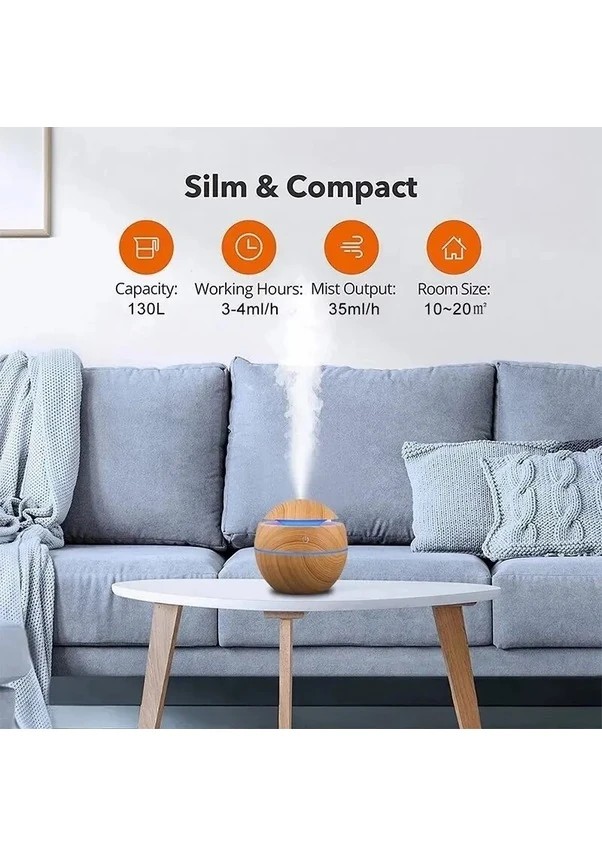 Round Wood Hava Nemlendirici Humidifier