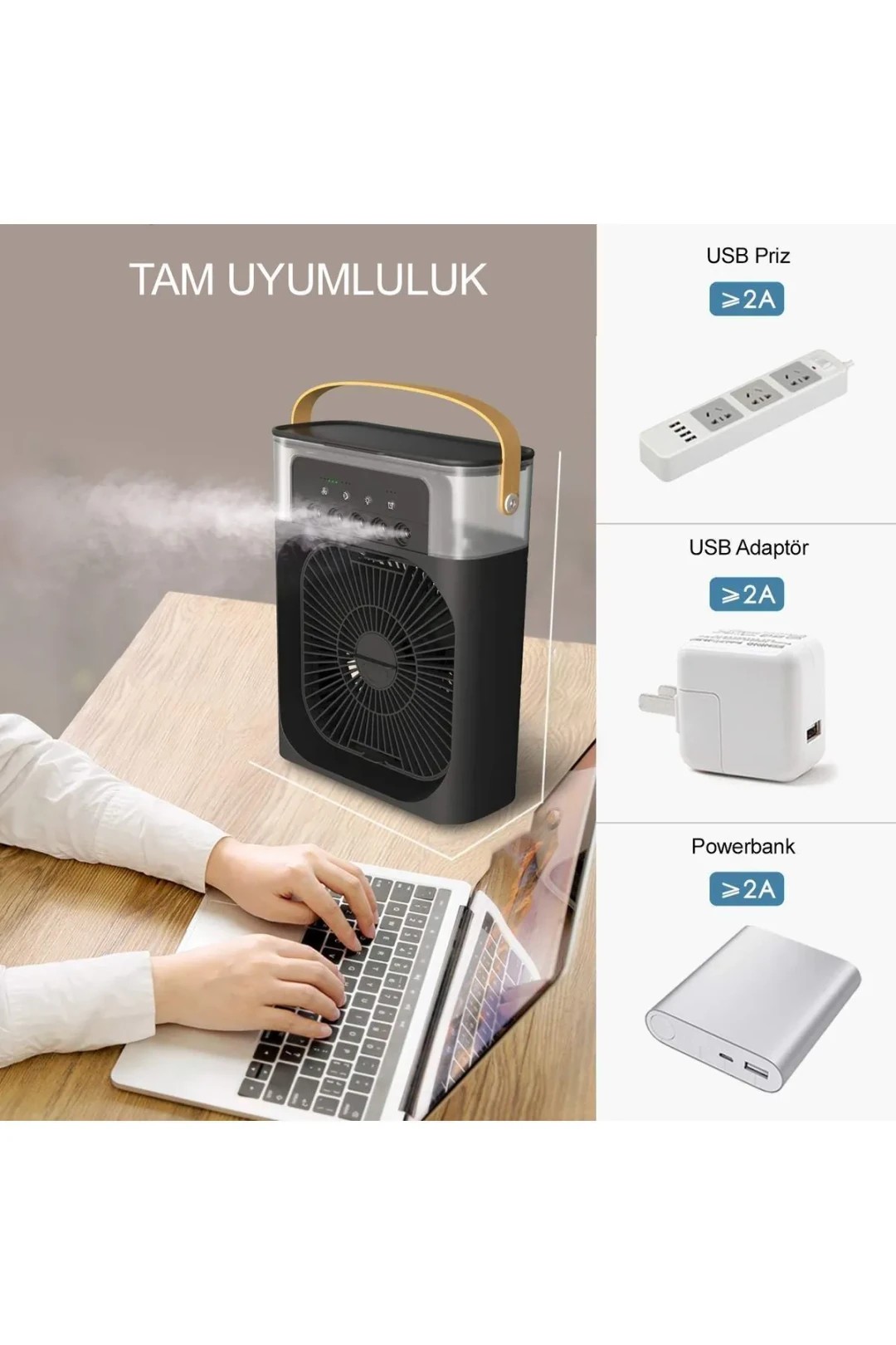 Buhar Üflemeli Masaüstü Fan
