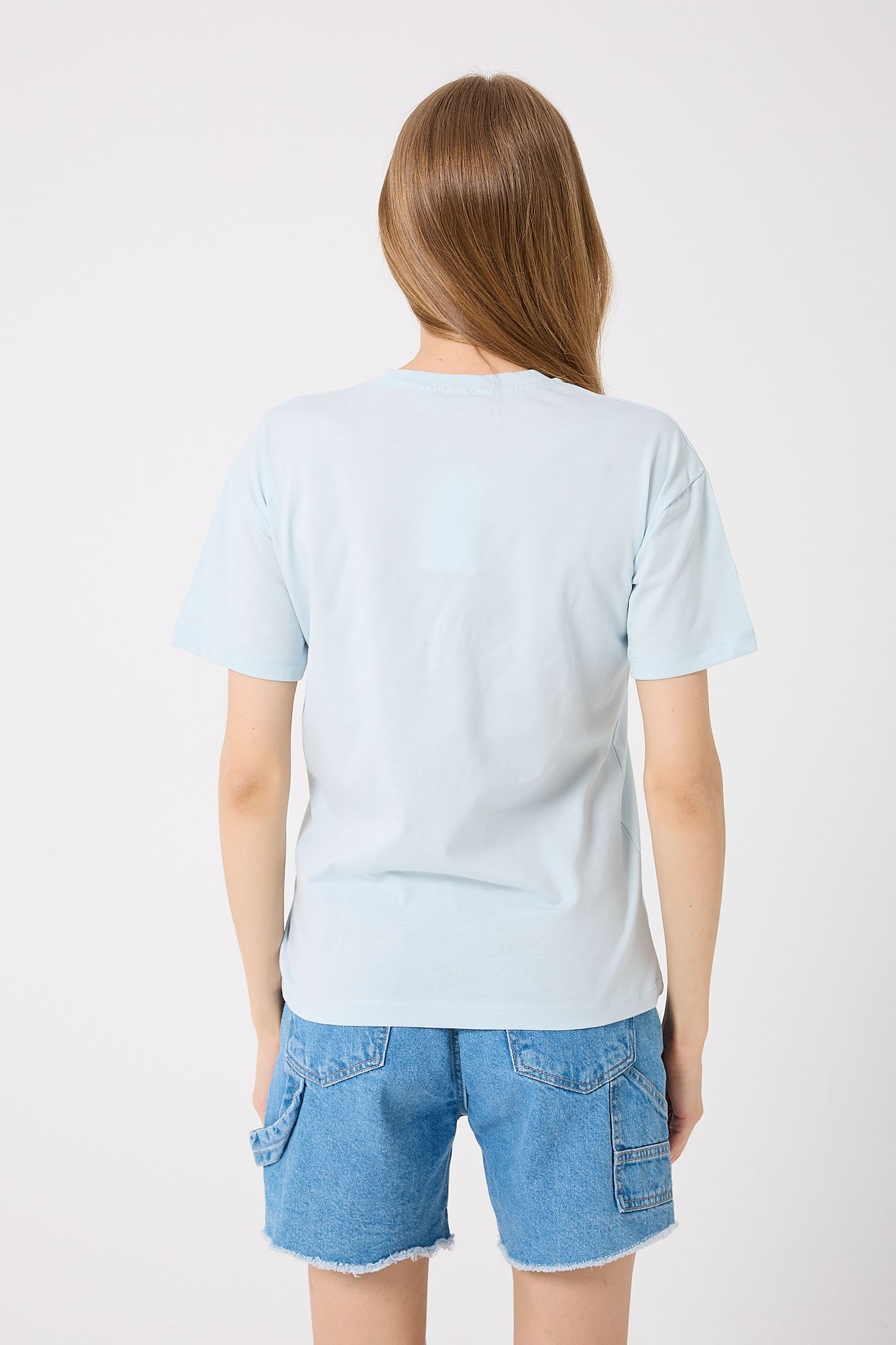 Oversize Alo Yazı Baskılı T-Shirt