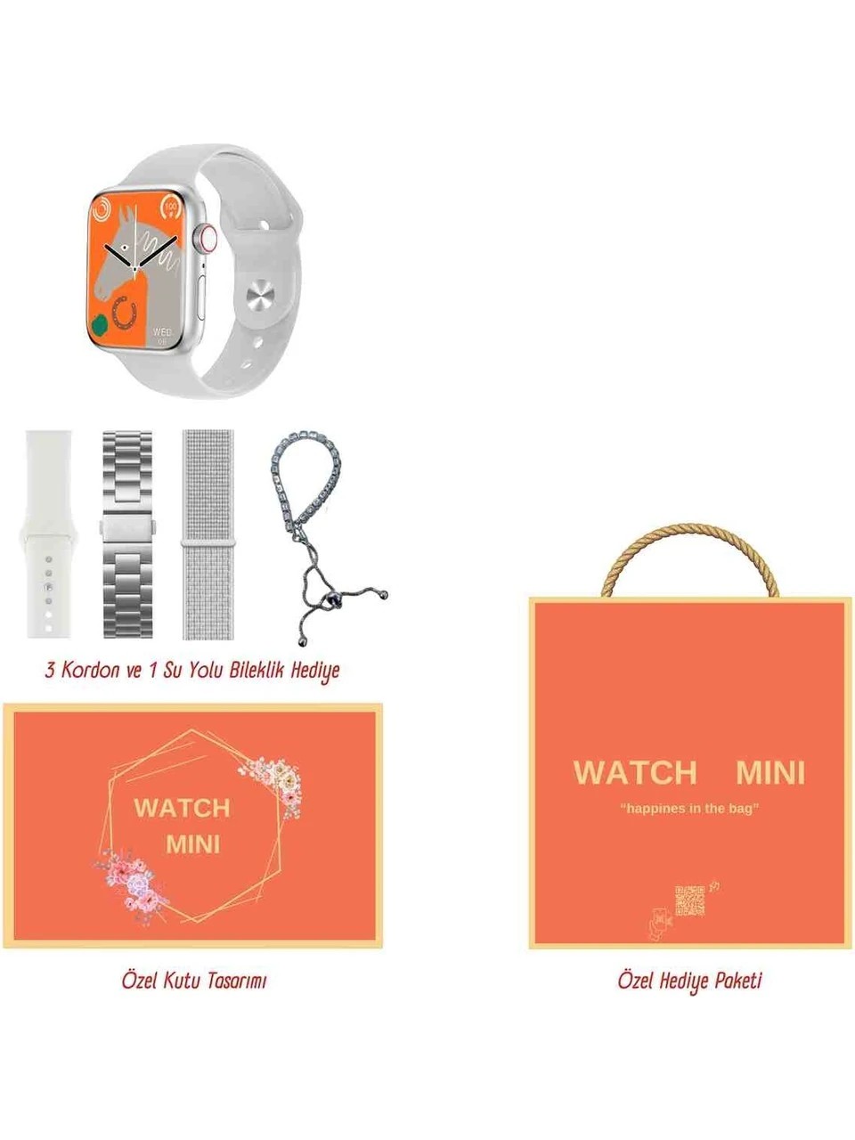 Harvox Watch 10 Mini Akıllı Saat (Valentine Edition)