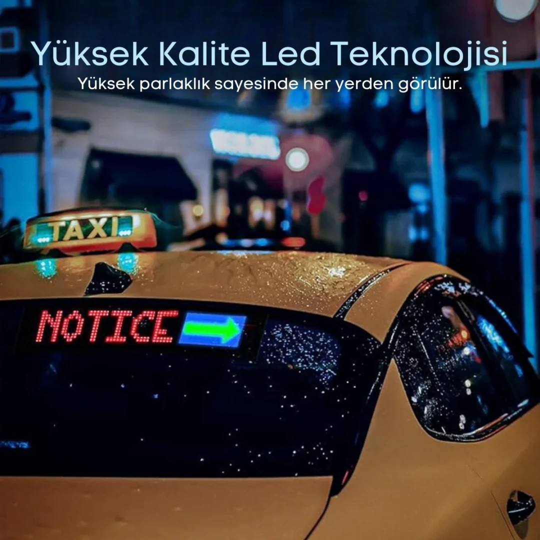 Kişiselleştirilebilir Matrix Car LED Ekran (60x12cm)