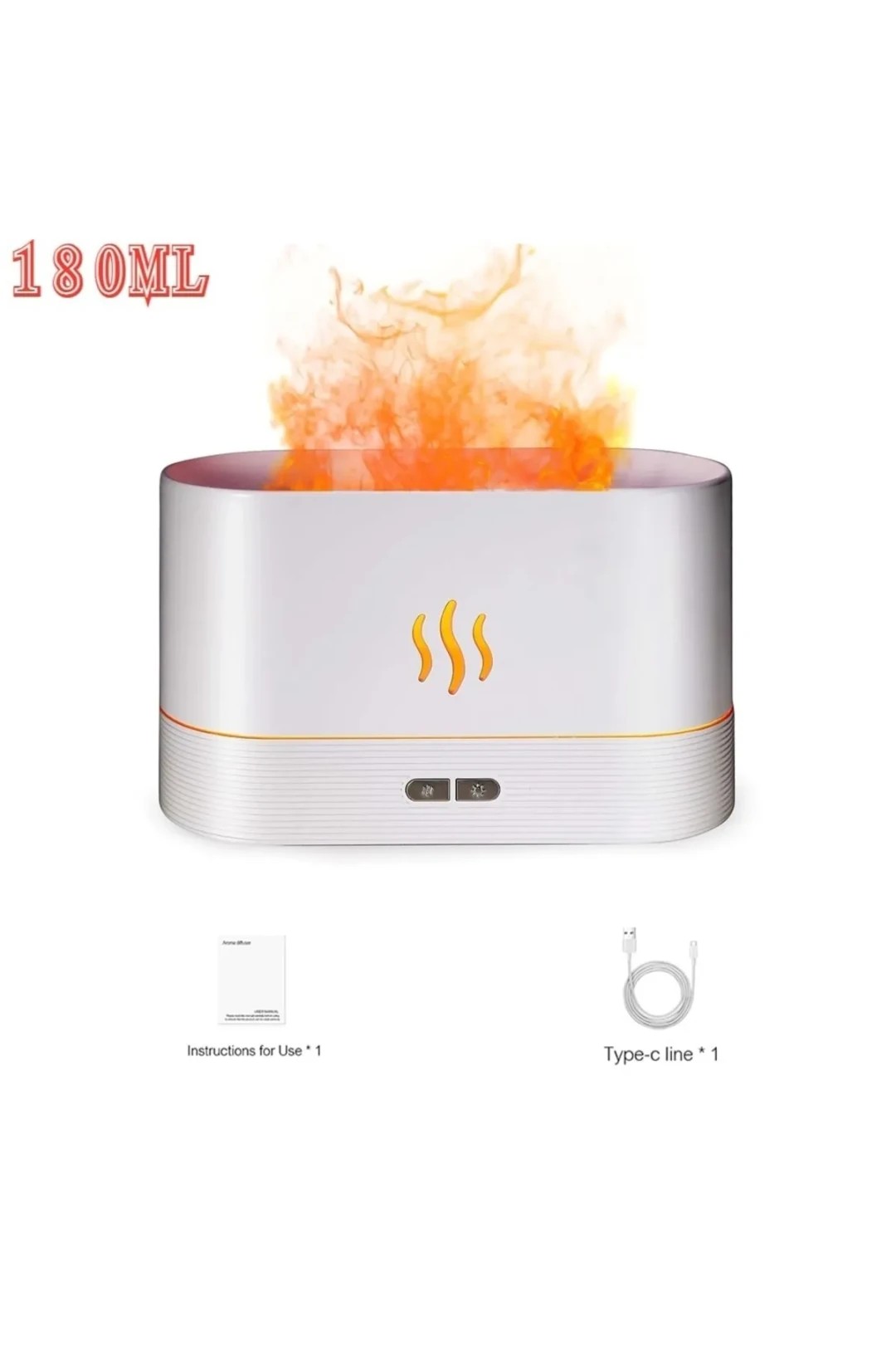 Alev Efektli Ultrasonik Hava Nemlendirici Humidifier (Mini Şömine)