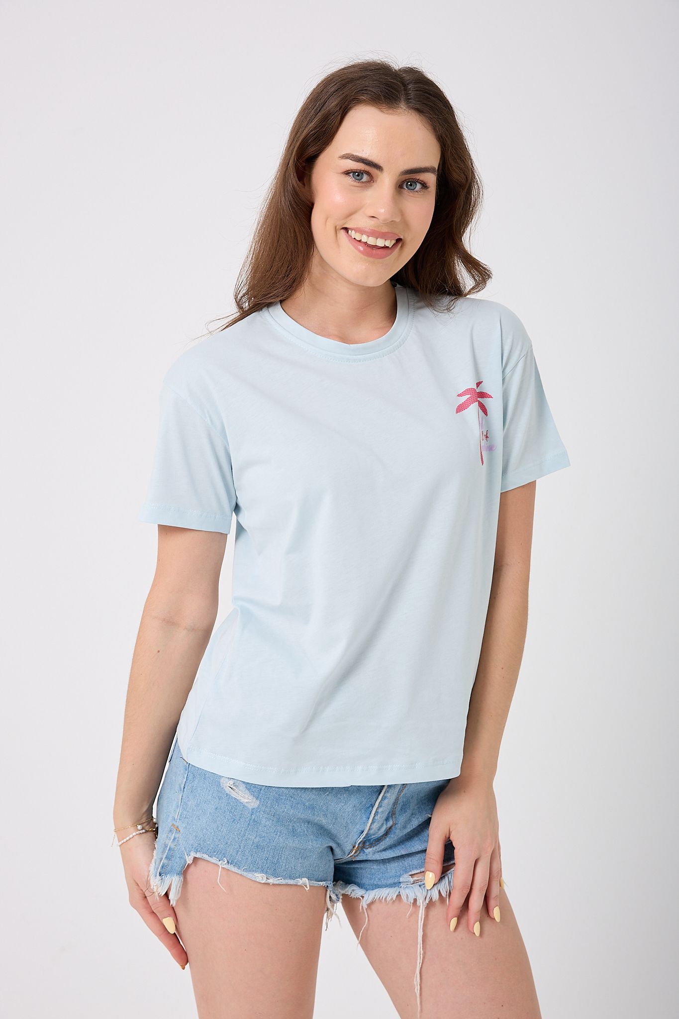 Oversize PALMİYE Baskılı T-Shirt
