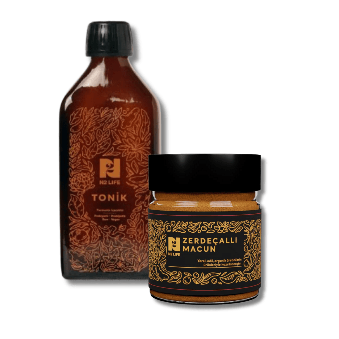 N2 TONİK 200 ML + N2 ZERDEÇAL ZENCEFİL MACUN 220 GR (2 adet shot hediye)