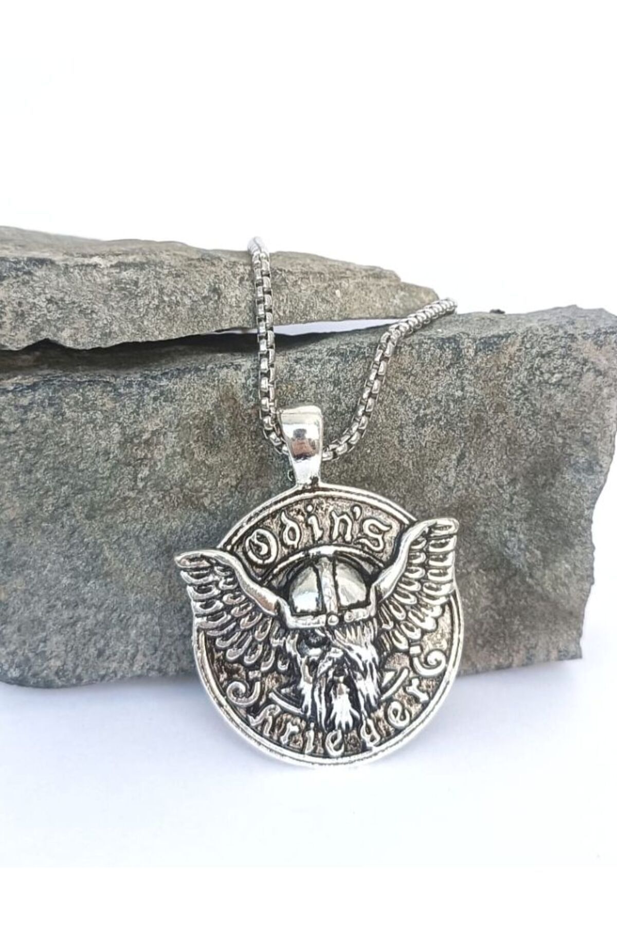 İskandinav Viking Odin's Figürlü Mitoloji Kolye