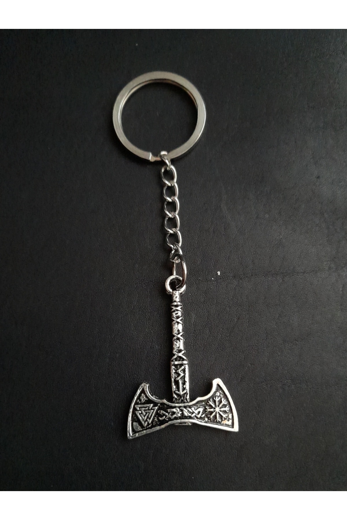 VİKİNG VALKNUT BALTA FİGÜRLÜ METAL ANAHTARLIK