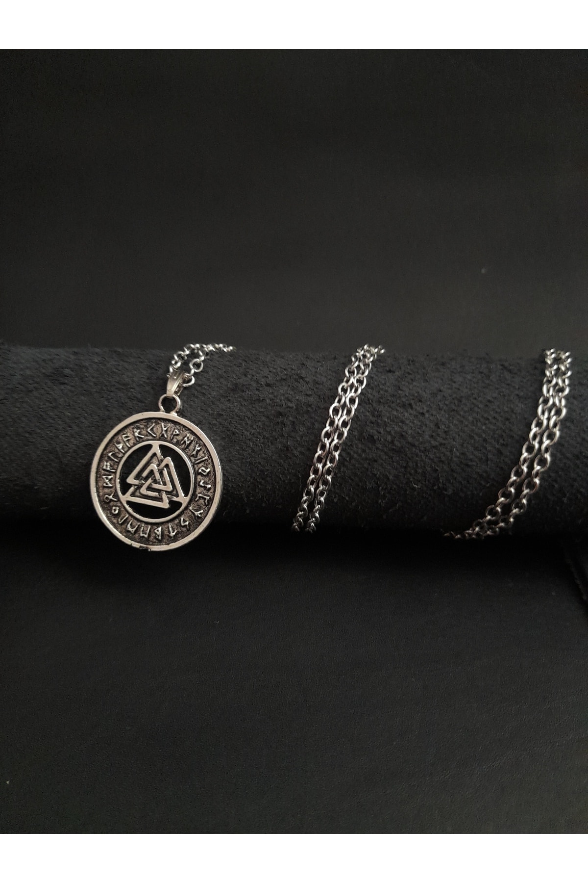 İskandinav Moda Valknut Figürlü Kolye