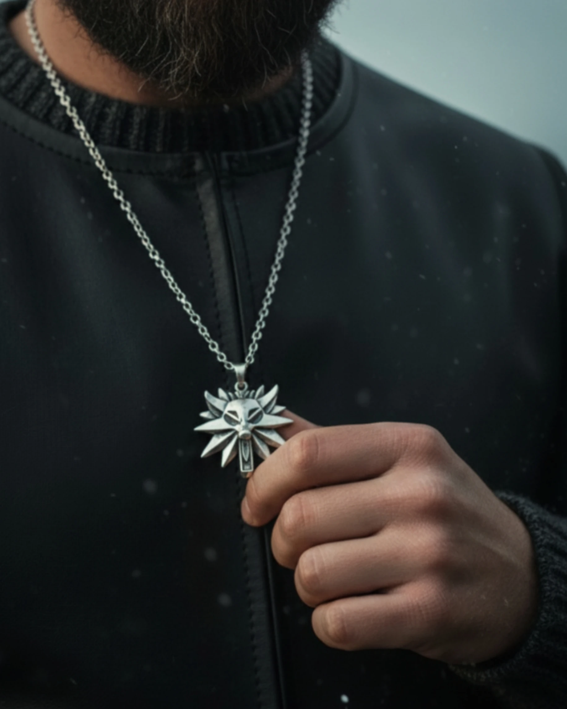 3 Adet Erkek Kolye Vegvisir Kurt Ve Kanca Figürlü Erkek Kolye Hediye Kolyw